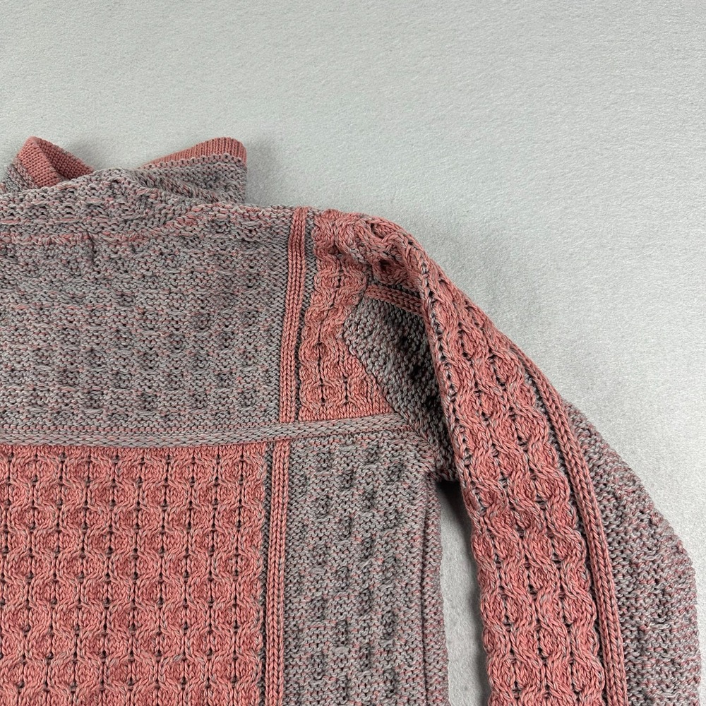 Aran Crafts Cardigan Sweater Womens M button Merino Wool Cable Knit Fisherman - Picture 11 of 15